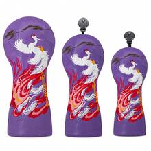 Sarung Putter Kayu Bertema Phoenix yang Cerah - Perlengkapan Pelindung Multi-Lapisan Eksklusif Premium | Ideal Untuk Penggemar Golf & Kolektor Barang Legendaris - Purple - View 2