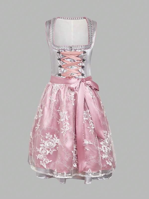 Costumes d'Oktoberfest pour femmes 3 pièces Robes Dirndl allemandes Tenues de carnaval de bière bavaroise, Halloween