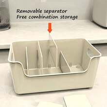 1pc Adjustable Compartment Spice Rack, Multi-Purpose Kitchen Organizer Box, Space Saving For Spices, Snacks, Tea Bags And Small Items