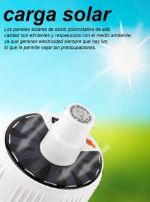 1 Pieza Luz Led Para Tienda De Campaña Recargable Por Usb, Lámpara solar LED con para camping,Súper Brillante Con Gancho Para Colgar, Luz Portátil De Ahorro De Energía Led Con Batería Recargable, Perfecto Para Acampar Al Aire Libre, Pescar, Reparar Coches, Iluminación De Emergencia, Puestos De Mercado Nocturno, luces portátiles para exteriores, accesorios de camping. - Multicolor - Ver 3