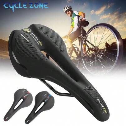 Bicycle Saddle Silicone Pad, Cycling Seat PU Leather Surface Filled With Silica Gel, Comfortable Shock-Absorbing Bicycle Saddle, Anti-Slip PU Leather Bicycle Seat Cushion