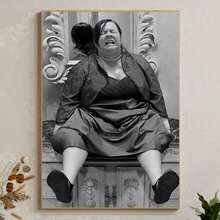 1 pieza Póster de arte de baño sin marco Póster de película divertida en blanco y negro Lienzo de arte de pared Humor de Harry en el inodoro Obra de arte Decoración del hogar para baño y sala de estar