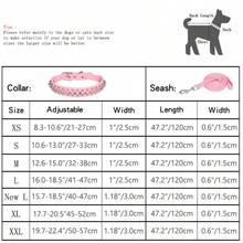 Ensemble de collier pour chien à pointes réglable avec laisse - Collier pour animaux de compagnie  clouté, durable et collier de dressage convenant aux chiens de taille moyenne à grande, pour la promenade en extérieur - Multicolore - Voir 3