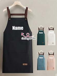 1 Stück personalisierte Küchen-Kochschürze, Schürze mit Individualdruck - Personalisierte Kochschürze, Schürze mit Individualllogo, Kochschürze, Schürze mit Individualnamen, Geschenk für Bäcker, BBQ-Schürze, Küchensch ürze, moderne ölabweisende Polyesterschürze in Schwarz, Polyesterschürze für Garten, Küche und Hausarbeit, perfekt für Zuhause, Restaurant und Kücheneinsatz, geeignet als Geschenk zum Muttertag, zur Hochzeitssaison, zur Abschlusssaison, für Familie und Freunde