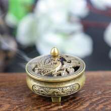 1 Stück Räuchergefäß im Drachen- und Phönix-Design, Räucherstäbchenhalter aus Metall, Zen-Räuchergefäß, Duftdiffusor, Wohndekor, Raumdekoration, Cut Out