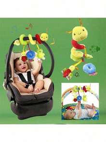 1pc Baby Toy, Suitable For 0-6 Months Stroller, Spiral Newborn Toy, Plush Hanging Sensory Toy For Infant, Fit For Crib, Suitable For 0-12 Years Old Boys & Girls, Ideal Gift (Some Colors Random) (Some Parts Random), Halloween Decor - Multicolor - View 3