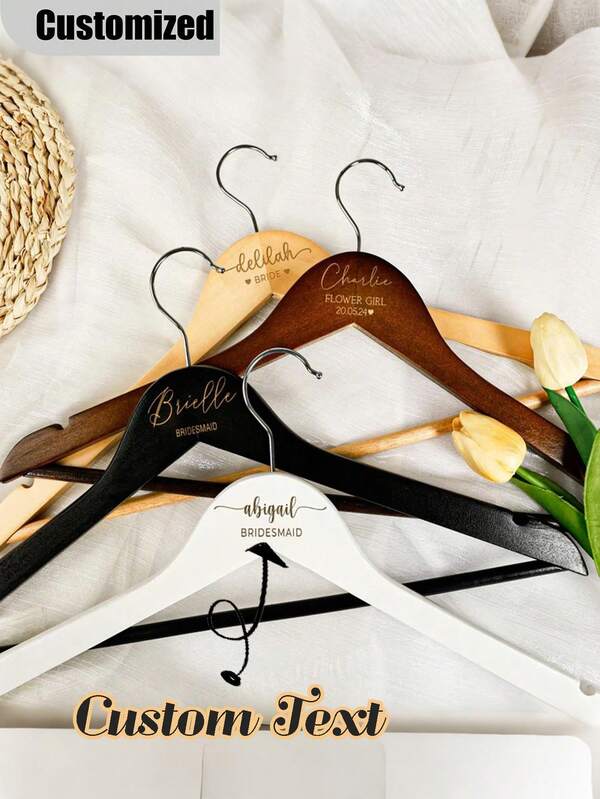 Appendiabiti in legno personalizzato con nome inciso, regalo personalizzato per sposa/testimone di nozze, damigella/festa della mamma/festa del papà, appendiabiti fatto a mano, appendiabiti in legno massiccio, regalo per il nuovo appartamento