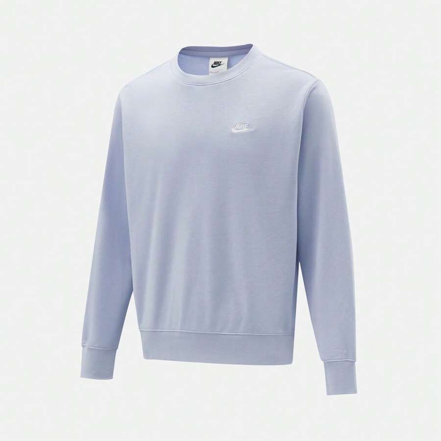 Nike 男士 AS M NK CLUB FT CREW 运动衫/套头衫针织连帽运动衫 FN3889-057 - 藍色 - 查看 1