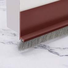 Guarnizione in silicone a spazzola per la base della porta. La base in silicone si adatta al profilo della parte inferiore della porta e i fini pennelli sono raggruppati come un morbido velluto a protezione. Impedisce l'ingresso di aria calda e fredda. - Multicolore - Visualizzare 10