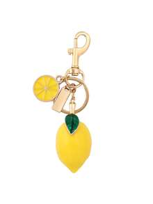 1 件全新树脂逼真柠檬水果汽车钥匙扣包挂件情侣钥匙扣汽车配件包饰背包学校可爱哥特 Y2k 万圣节配件教师节圣诞节礼物创意包饰挂绳带身份证夹汽车配件包饰