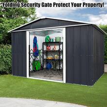 Puerta plegable, puerta de acordeón de acero, puerta metálica expandible, puerta de tijera enrollable de 360° para patios, garajes, jardines.