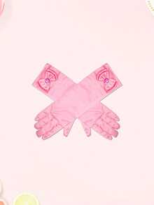 1 Pair, Ice Princess Costume Gloves, Party Accessories, Blue, Pink, 9 Colors Available, Cosplay Role Play Gloves Decor - Multicolor - View 4