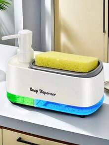 1 Set Handmade Soap Dispenser Kit, Includes Tray, Double-Layer Soap Dispenser, Sponge Holder And Dish Rack, Suitable For Kitchen Sink Countertop Storage, Practical Kitchen Tool, Home & Bathroom Decor, Autumn Decoration, Back To School Essential - Multicolor - View 15