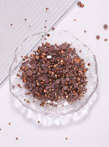 2MM-6MM, 5 Sizes Mix, 2000pcs/Pack, Non-HotFix, Multi Colors, Glue On Round Flatback Crystal Rhinestones Gems Jewelry Beads DIY Diamond Design Accessories Glitter Decal Decorations For Phone Cover,Clothes,Bag,Shoes, Handicraft Products.