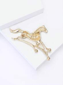 复古合金马胸针 - 时尚动物别针，男女皆宜，适合派对装扮配饰/朋友聚会徽章礼物