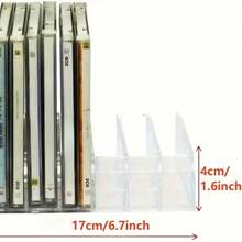 Organizador Transparente de DVD/CD que Ahorra Espacio - Soporte de Almacenamiento de Fácil Visualización para Entretenimiento en Casa y Oficina, Regalo de Navidad Perfecto - Blanco - Ver 5