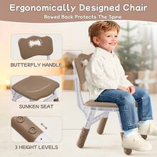 Conjunto de Mesa y Sillas para Niños Pequeños, Altura Ajustable - Escritorio Infantil Mejorado y 4 Sillas para Edades de 3 a 8 Años, Mesa Multiactividades para Niños con Superficie para Dibujar y Patrón de Mármol para Casa/Guardería/Sala de Clases - Pizarra blanca de chocolate - Ver 11