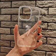 Funda de teléfono a prueba de golpes de borde suave y moderno: Funda de teléfono estética de arte azul marino de Star Eater, transparente, decoración de otoño, para iPhone 16 Pro Max, funda transparente para iPhone 11 12 13 14 15 Pro Max Plus XR, funda de teléfono transparente, regalos lindos para novias. Esta funda a prueba de golpes es un compañero confiable para tu teléfono. - 1 pieza - Ver 5