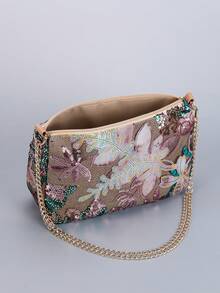 Túi đeo vai thêu hoa sequin, Túi đeo chéo có dây đeo có thể điều chỉnh, Ví đeo chéo thời trang dành cho nữ, Vật dụng cần thiết khi đi du lịch, Duyên dáng hoài cổ, Thích hợp cho các bữa tiệc, kỳ nghỉ, mua sắm, hẹn hò và đi làm. (Cắt họa tiết ngẫu nhiên) - Nhiều màu - Xem 7