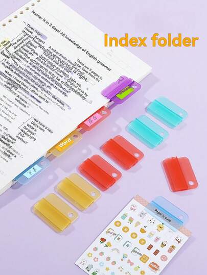 5/15/30/50pcs Colorful Index Clips, Multifunctional Bookmarks, High-Quality File Dividers, Paper Clips