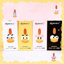 4/2/1 pieza Bolígrafo con forma de pollo lindo, bolígrafo de gel de 0.5mm de secado rápido negro para estudiar