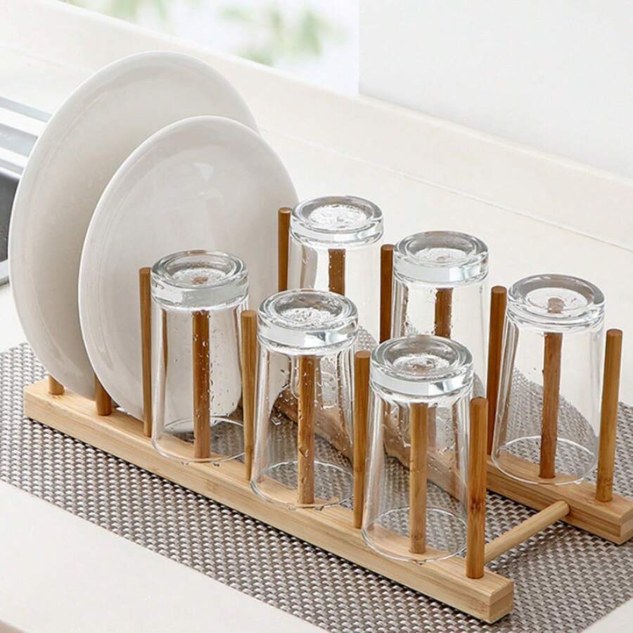 1pc Dish Storage Rack, Dish Rack, Kitchen Drainer, Kitchen Organizer For Plates, Dishes, Bowls, Cups, Pot Lids & Cutting Boards, Shelving, Home Kitchen Accessory