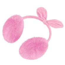Women's Faux Fur Fleece Ear Muffs Winter Fleece Bow Valentines - Màu Hồng Tươi - Xem 2