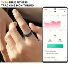 MixtataDi Smart Ring, New Smart Ring With Charging Compartment, Fitness, Steps, Distance, Calories, Sleep, Exercise, Compatible With For Iphone Android, Remote Photo Control, Ultra Low Power Consumption, Stylish And Comfortable Gift Option - 彩色 - 查看 7