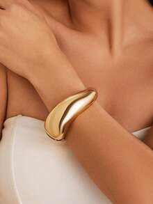 Bộ 1/2 chiếc vòng tay kim loại vuông trơn, thanh lịch, kiểu dáng lò xo, tối giản, thích hợp cho đám cưới, tiệc tùng, cặp đôi, ngày lễ, sinh nhật, quà tặng trang sức đa năng. - vòng đeo tay - Xem 15