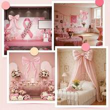 1 件大号粉色蝴蝶结装饰，大号粉色蝴蝶结婚礼装饰超大号缎带蝴蝶结适用于生日派对装饰新娘送礼会婚礼装饰，婴儿房装饰 - 蝴蝶結 - 查看 7