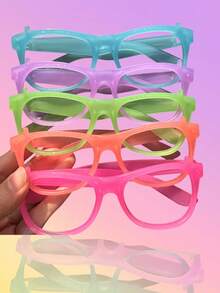 A Headband With Glow-In-The-Dark Cat Ears, An Urban Style For Parties (Note: The Color May Be Slightly Different From The Photo Taken In The Dark. 6 Pieces Of Headband And Hair Band Luminous Cat Ear Headbands, Luminous Crown Headbands, Solid-Color Plastic Headbands For Parties, Festivals And Celebrations, Luminous Cat Ear Headbands, Street Party Headbands, Headbands, Hair Bands - Multicolor - View 3