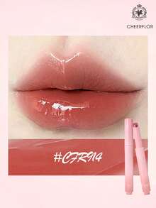 CHEERFLOR 光泽果冻镜面唇膏，轻盈透明，保持颜色，保湿，含植物提取物，含透明质酸和库尼奥利籽油和白池花籽油，钻石丰唇光泽，日常彩妆，