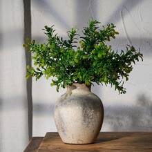 1 Peça de Azulejo Cerâmico Antigo de Pizza com Estilo Curto e Robusto, Adequado para Decoração de Arte de Hospedagem Estilo Japonês, Decoração de Vaso, Arranjo de Flores Internas de Fazenda Rural, Belo Vaso de Entrada Decoração de Atmosfera