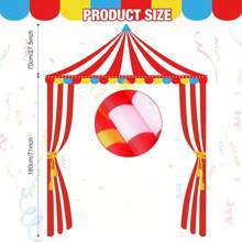 Carnival Decorations Carnival Party Decorations 3 Circus Tent Decorations Circus Awning Decoration Red And White Striped Banner Red Blue Yellow Pennant Banner For Party