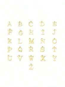 1 件 A-Z 大写 26 个字母不锈钢字母手链，结式情侣款手链，个性化休闲配饰