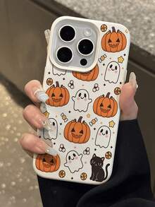 1 chiếc ốp lưng điện thoại mềm chống rơi hình ma và bí ngô Halloween dễ thương kiểu cổ điển, tương thích với Apple và , phiên bản quốc tế, không phải phiên bản nội địa. - Nhiều màu - Xem 4