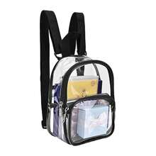 1 robuster, transparenter PVC Mehrzweck-Rucksack, Reise-/Wanderrucksack, Sport-/Freizeittasche, Perspektivrucksack, PVC-Rucksack mit verstellbarem Gurt, wasserdichte klare Umhängetasche, lässiger Stil für Outdoor-Sport und Reisekomfort