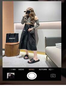 2025夏季新款软底EVA拖鞋防滑防臭静音平底浴室情侣拖鞋女系带沙滩居家凉鞋 - 黑色 - 查看 3