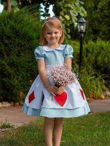 Young Girl Halloween Dress Maid Princess Gown Suitable For Girls Birthday Party Important Occasions Festival Celebration - Baby Blue - View 7