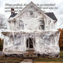 1pc Halloween Spider Web Decoration, Indoor/Outdoor Party Supplies Spider Silk Prop