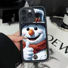 [Teléfono] Funda con diseño de muñeco de nieve, innovadora funda con diseño ergonómico, estilo divertido y sofisticado, minimalista y elegante. Compatible con... - Colores mixtos 1 - Ver 1