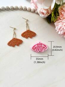 2pcs/Set, Butterfly & Moth Polymer Clay Earring Cutters,Embossing Clay Earring Cutter For Polymer Clay Jewelry Making, Polymer Clay Stud Earring Making Tool, Clay Jewelry Making Kit, DIY Earring Gift, - For Handmade Earring Making - Suitable For Beginners & Jewelry Artists, Polymer Clay Stud Earring Making Tool, Clay Jewelry Making Kit, Clay Earring Molds, Made By PLA