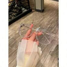NewUnisex  Light Glasses, Square Reading/Computer Reading Glasses, Women's Fashion Glasses, Clear Lenses, Protective Clear Lenses, Reduce Eye Strain Caused By Computers, TV And Games - Clear - View 1