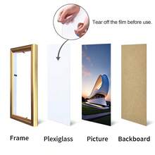 1 pièce ou 5 pièces Cadre photo minimaliste de haute qualité, facile à installer, convient pour la décoration de la maison, Halloween, Noël. Peut afficher des paysages, des photos, des portraits