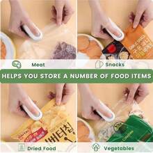 Mini USB Sealing Machine With Cutting Function, Portable Plastic Bag Sealer With Magnet, Ideal For Snacks, Chips, Food Preservation - trắng - Xem 10
