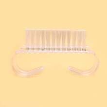 JEARLYU 10 pezzi set di spazzole semi-trasparenti per unghie, strumenti per la pulizia delle unghie che includono mini spazzole in corno di bue, spazzole per polvere di corno di bue trasparente, delicato sulle mani