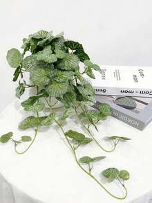 40-70cm Artificial Hanging Ivy Vine, Silk Fern Leaf, Tropical Clematis Flower, Suitable For Home, Garden, Wedding Decor, 1pc, Pot Not Included