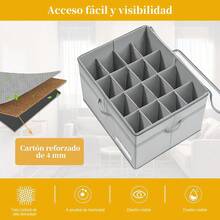 Paquete de 16 Zapatera Organizador, Caja Plegable de Tela para Zapatos con Cubierta Transparente, Caja para Zapatos Adecuada para Guardar Varios Zapatos - 1 pieza - Ver 2