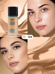 Saniye Base de Maquillaje Profesional 3 Tonos Claros Medianos y Oscuros Cobertura Perfecta para Todo Tipo de Piel Ligero y Duradero 24 Horas Sin Cuartearse u Oxidarse Ideal para Piel Mestiza Morena y Trigueña - 105 - Ver 5