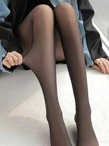 1pair 80g/200g/300g Women's Sexy Sheer Black Tights,Teen Girls Sheer Black Tights Plus Size Leggings, Autumn/Winter Pantyhose For Business & Sexy Look,Black Sexy Transparent Long Socks,Plus Size Leggings,Thick Plush Warm Leggings And Pantyhose,Warm Bottoming Pants Suitable For Various Holidays, Sexy Skinny Fit Tights For Casual Daily Wear(Suitable For -5~25°C)
